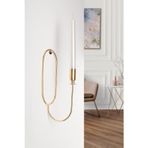 mba decor metal bending art Elips Duvar Şamdanı Mumluk Gold Dekorasyon Aksesuar Tekli Dekoratif Mumluk Paslanmaz Kaplama