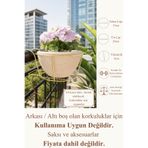 mba decor metal bending art Gold Metal Balkon Saksılık Saksı Tutucu Korkuluğa Asılan Çiçeklik 20 cm Sağlam Tel Demir