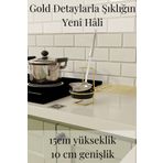 mba decor metal bending art Gold Metal Kaşık Kepçe Tutucu – Tezgah Üstü Kaşıklık Düzenleyici Paslanmaz Çelik & Plastik