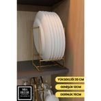 mba decor metal bending art Gold Metal Tabak Düzenleyici - Paslanmaz Ergonomik Dolap İçi Mutfak Organizeri