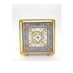 mba decor metal bending art Gold Paslanmaz Dolu Demir Metal Dik Halkalı Peçetelik Sunum Mutfak Sofra Ev Dekorasyon