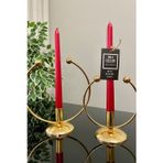 mba decor metal bending art Golden Horn Full Gold Kaplama Metal Paslanmaz Dolu Demir 20-15 Cm 2 Li ( Ikili ) Şamdan Mumluk Ev