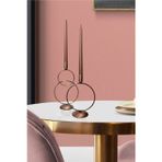 mba decor metal bending art Ikili Bronz Şamdan Mumluk Dekoratif Hediyelik Dekorasyon Paslanmaz Dolu Demir 28 Cm Kardan Adam