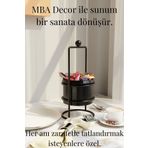 mba decor metal bending art MBA Decor Siyah Şekerlik – Modern Ayaklı Sunumluk & Lokumluk | Dekoratif Hediyelik
