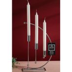 mba decor metal bending art Nota Model Gümüş Metal 3 Lü Şamdan Üçlü Mumluk Dekoratif Mumluk 25cm Paslanmaz Kaplama Ev Dekorasyon