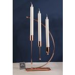 mba decor metal bending art Nota Model Metal 3 Lü Şamdan Üçlü Mumluk Dekoratif Mumluk 25cm Parlak Bronz Kaplama Ev Dekorasyon