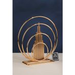 Mba Decor Metal Bending Art Pamukkale Gold Dekoratif Obje Biblo Ev Dekorasyon Salon Aksesuarı Ofis Konsol Zigon Paslanmaz Metal