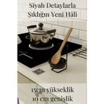 mba decor metal bending art Siyah Metal Kaşık Kepçe Tutucu – Tezgah Üstü Kaşıklık Düzenleyici Paslanmaz Çelik & Plastik