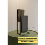mba decor metal bending art Siyah Paslanmaz Çelik Banyo Askısı - Şık Dekoratif Havluluk ve Banyo Aksesuarı 40cm