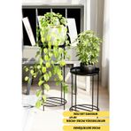 Mba Decor Metal Bending Art Siyah Paslanmaz Metal Ayaklı İkili Çiçeklik - Dekoratif Saksılık & Vazo İçin Şık Tasarım