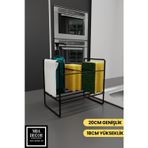 mba decor metal bending art Siyah Paslanmaz Tezgah Üstü Mutfak Düzenleyici - Ergonomik Sünger Bez Detarjan Organizeri