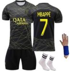 Mbappe Psg 21/22 Sezon Gold-Siyah Özel Tasarım Çocuk Forma T-Shrt Şort Takımı Çorap+Bileklik Hediyeli - 5 - 6 Yaş