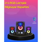 Mbb E-Ticaret 2.1 Kanal RGB LED Oyun Hoparlörü Subwoofer Destekli