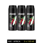 Mbb E-Ticaret 3 Adet Axe Africa Erkek Deodorant Sprey 150 ml