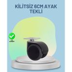 Mbb E-Ticaret 4 cm Çap Kilitsiz Tekerlek Ayağı Tekli Hafif Mobilyalar İçin