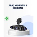 Mbb E-Ticaret 4 Kameralı Araç Içi Kamera 1080P Gps Takip Wifi Gece Görüşlü