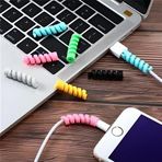 Mbb E-Ticaret 4lü Apple, Android Şaj Kablosu Koruyucu Silikon Spiral Yay Aparat