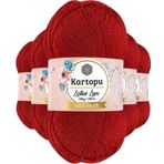 Mbb E-Ticaret 5 Adet Lotus Lux Bikini Büstiyer Bluz Simli Örgü İpi K165 Kırmızı