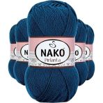 Mbb E-Ticaret 5 Adet Pırlanta Amigurumi El Örgü İpi Yünü Petrol Mavi 10328