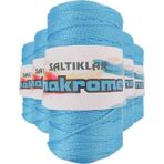 Mbb E-Ticaret 5 Adet Polyester Makrome İpi 3050 Mavi 100 Gr