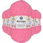 Mbb E-Ticaret 5 Adet Yumurcak Kadife El Örgü İpi Fosfor Pembe K773