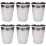 Mbb E-Ticaret 6 Adet Paslanmaz Çelik Krom Bardak 9 X 7,5 X 5,5Cm