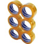 Mbb E-Ticaret 6 Adet Şeffaf Koli Bandı Güçlü Yapışkan Yüzey 40Mm 100 Metre