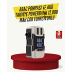 Mbb E-Ticaret Araç Lastik Şişirme Pompası ve Akü Takviye Powerbank Bir Arada