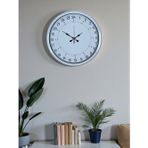 Mbb E-Ticaret Beyaz 40 Cm Metal 24 Saat Göstergeli Özel Tasarım Duvar Saati