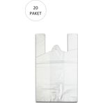 Mbb E-Ticaret Beyaz Hışır Atlet Poşet Mini Boy 22X31 cm 20 Paket Takriben 10.000 Adet