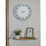 Mbb E-Ticaret Beyaz Zarafet 40 Cm Metal Duvar Saati