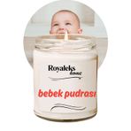 Mbb E-Ticaret Doğal Özel Seri Kokulu Dekoratif Kavanoz Mum 210 cc - Bebek Pudrası - RYL