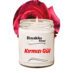 Mbb E-Ticaret Doğal Özel Seri Kokulu Dekoratif Kavanoz Mum 210 cc - Kırmızı Gül Esansı - RYL
