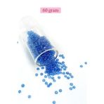 Mbb E-Ticaret Dökme Cam Kum Boncuk (8/0) 3 mm - 60 Gram - Şeffaf Açık Mavi - BNC204