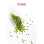 Mbb E-Ticaret Dökme Cam Kum Boncuk (8/0) 3 mm - 60 Gram - Şeffaf Yeşil - BNC208