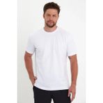 Mbb E-Ticaret Erkek Düz Penye Tişört Bisiklet Yaka Kısa Kol Regular Fit T-Shirt - Beyaz