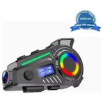 Mbb E-Ticaret K19 Kameralı Motosiklet Kask Bluetooth Kulaklık Su Geçirmez Intercom Radyolu Hafıza Kartlı - Çok Renkli