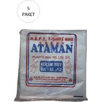 Mbb E-Ticaret Kalın Şeffaf Atlet Poşet Küçük Boy 25X33 cm 1 kg (5 Paket-Takriben 850 Adet)