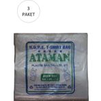 Mbb E-Ticaret Kalın Şeffaf Atlet Poşet Orta Boy 27X47 cm 1 kg (3 Paket-Takriben 435 Adet)