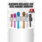 Mbb E-Ticaret Karaoke Mikrofon Bluetooth Bağlantılı Aux Girişli Uzun Pil Ömrü Yüksek Ses Kaliteli