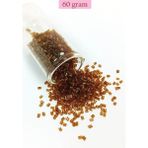 Mbb E-Ticaret Kesme Cam Boncuk 2mm - 60 Gram - Şeffaf Açık Kahve - Bnc391