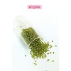 Mbb E-Ticaret Kesme Cam Boncuk 2mm - 60 Gram - Şeffaf Çimen Yeşili - Bnc393