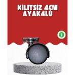 Mbb E-Ticaret Kilitli 6 cm Masa Ayağı Tekli Döner Tekerlek