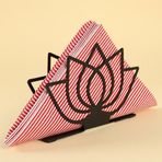 Mbb E-Ticaret Loren Home Lotus Siyah Metal Peçetelik