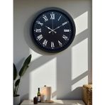 Mbb E-Ticaret Luxury Black 40 Cm Metal Duvar Saati