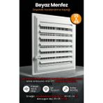 Mbb E-Ticaret Menfez 25X45 cm - Banyo, Tuvalet, Wc Havalandırma Menfezi - Plastik - Beyaz - (Ölçü Seçenekli)