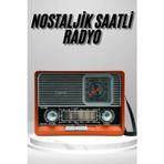 Mbb E-Ticaret Nostaljik Vintage Radyo Taşınabilir Bluetooth Bağlantılı Hoparlör Radyo