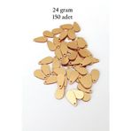 Mbb E-Ticaret Oya Abiye Bileklik Kolye Pleksi Metalik Plastik Pul Altın Renk 24 Gram 150 Adet - Bnc544