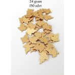 Mbb E-Ticaret Oya Abiye Bileklik Kolye Pleksi Metalik Plastik Pul Altın Renk 24 Gram 150 Adet - Bnc549