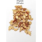 Mbb E-Ticaret Oya Abiye Bileklik Kolye Pleksi Metalik Plastik Pul Altın Renk 24 Gram 270 Adet - Bnc538